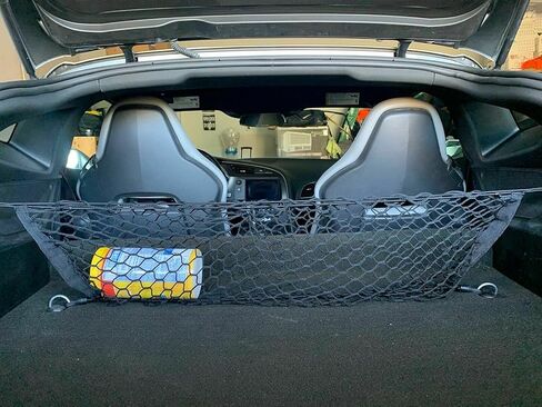 Trunk Organizer Cargo Net for Chevrolet Corvette C7 2014-2019 – Envelope Style Cargo Net for Coupe-Premium Mesh Car Trunk Organizer Vehicle Carrier Storage–Compatible with Corvette C7 in Kuwait