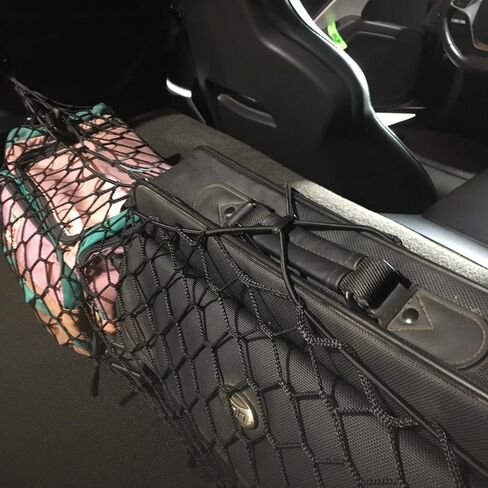 Trunk Organizer Cargo Net for Chevrolet Corvette C7 2014-2019 – Envelope Style Cargo Net for Coupe-Premium Mesh Car Trunk Organizer Vehicle Carrier Storage–Compatible with Corvette C7 in Kuwait