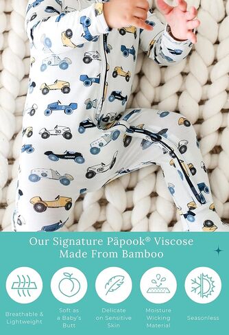 Posh Peanut Convertible Baby Sleepers - Footless Baby Pajamas with 2 Way Zipper for Easy Diaper Changes (2 Years) Safari Animals in Kuwait