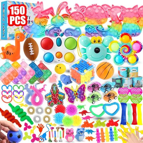 80Pcs Fidget Toys Pack, Bulk Party Favors for Kids, Stocking Stuffers, Treasure Box Chest, Birthday Party, Classroom Carnival Prizes, Pinata Stuffers, Goodie Bag Stuffers, Stress Relief, Sensory Toy in Kuwait