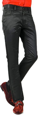 Barabas Men's Shiny Solid Color Chino Casual Pants 2605 in Saudi Arabia