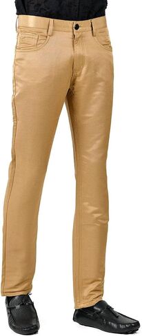 Barabas Men's Shiny Solid Color Chino Casual Pants 2605 in Saudi Arabia