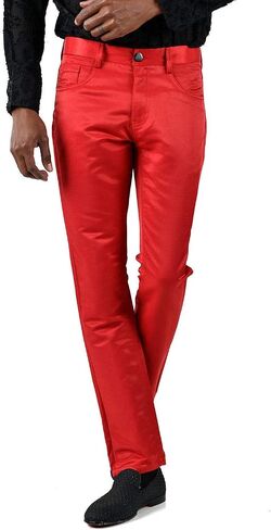 Barabas Men's Shiny Solid Color Chino Casual Pants 2605 in Saudi Arabia