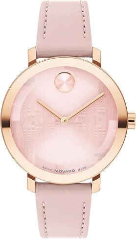 Movado Bold Evolution 2.0 Women's Watch - حركة الكوارتز السويسرية ، حزام جلدي - 3 ATM مقاومة للماء - ساعة أزياء فاخرة - هدية لها - 34 ملم in Saudi Arabia