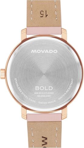 Movado Bold Evolution 2.0 Women's Watch - حركة الكوارتز السويسرية ، حزام جلدي - 3 ATM مقاومة للماء - ساعة أزياء فاخرة - هدية لها - 34 ملم in Saudi Arabia
