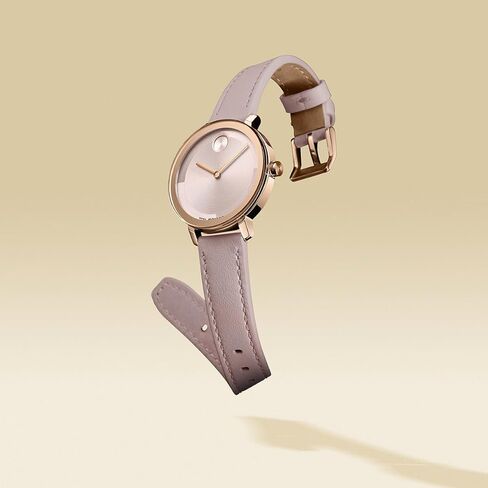 Movado Bold Evolution 2.0 Women's Watch - حركة الكوارتز السويسرية ، حزام جلدي - 3 ATM مقاومة للماء - ساعة أزياء فاخرة - هدية لها - 34 ملم in Saudi Arabia