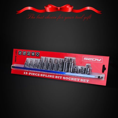 Torx Star Bit Socket Set: 16-Piece Tamper Proof Torx Bit Socket Set with Magnetic Socket Rail Organizer 1/4,3/8,1/2-Inch Drive T8-T60 Torque Torx Bit Socket Set with Adapters for Garages Workshops in Kuwait