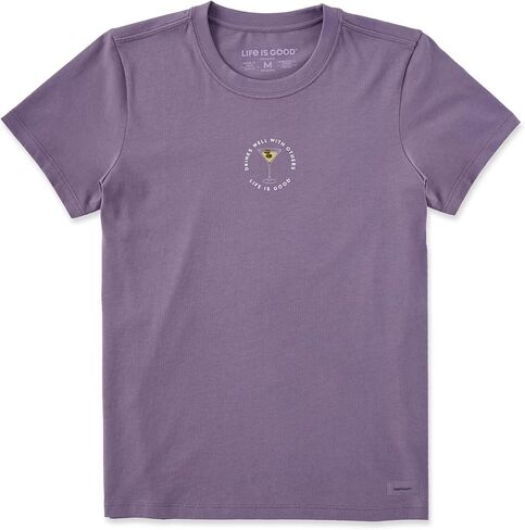 Life is Good. Women's Drinks Well with Others SS Crusher Tee, Dusk Purple, XX-Large in Saudi Arabia