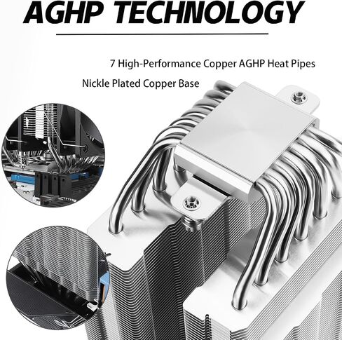 Phantom Spirit 120 SE ARGB CPU Air Cooler,7 Heat Pipes CPU Cooler,Dual 120mm TL-C12B-S V2 PWM Fan,AGHP 4.0 Technilogy,S-FDB Bearing,for AMD AM4 AM5/Intel 1700/1150/1151/1200, PC Cooler in Kuwait