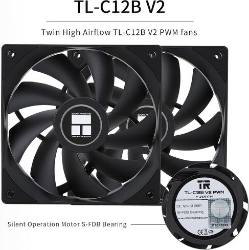 Phantom Spirit 120 SE ARGB CPU Air Cooler,7 Heat Pipes CPU Cooler,Dual 120mm TL-C12B-S V2 PWM Fan,AGHP 4.0 Technilogy,S-FDB Bearing,for AMD AM4 AM5/Intel 1700/1150/1151/1200, PC Cooler in Kuwait