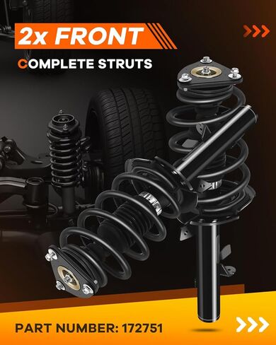 Spring Strut Assembly,OCPTY Complete Struts Shocks Fit for 2013 2014 2015 2016 2017 2018 2019 for Ford Escape 172751 172750 Replace Strut Front Pair in Saudi Arabia