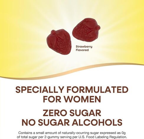 طريق الطبيعة على قيد الحياة! Zero Sugar Women's Gummy Multibitamins ، استقلاب الطاقة*، الشعر ، الجلد ، الأظافر*، B- فيتامينات ، لا كحول السكر ، المحليات النباتية ، بنكهة الفراولة ، 80 لعبة غامضة in Saudi Arabia