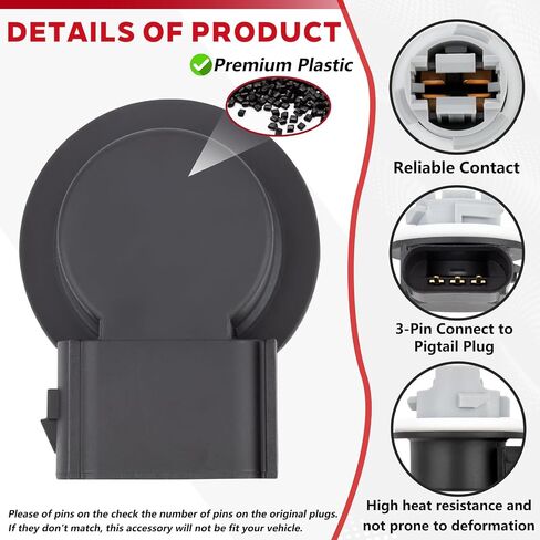 2Pcs Turn Signal Tail Light Socket Holder Compatible with F150 F250 F350 Super Duty Edge Escape,Rear Parking Brake Stop Connectors Plug Replace OE #2U5Z-13411-DA, 2U5Z13411DA in Saudi Arabia