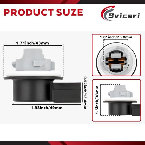 2Pcs Turn Signal Tail Light Socket Holder Compatible with F150 F250 F350 Super Duty Edge Escape,Rear Parking Brake Stop Connectors Plug Replace OE #2U5Z-13411-DA, 2U5Z13411DA in Saudi Arabia