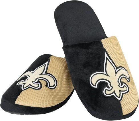 FOCO Buffalo Bills NFL Youth Logo Staycation Slippers - S (11-12) in Saudi Arabia