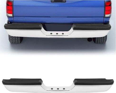 مجموعة Hecasa الخلفية المصد الخلفية متوافقة مع 1994-2002 Dodge RAM 1500 2500 3500 Fleetside/Styleside w/خطوة استبدال CH1102328 الصلب+مسحوق البلاستي in Saudi Arabia
