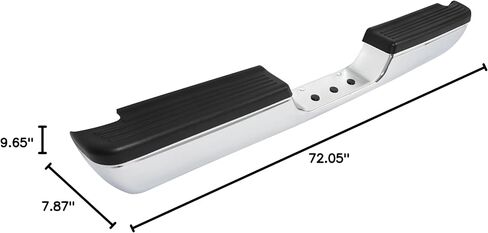 مجموعة Hecasa الخلفية المصد الخلفية متوافقة مع 1994-2002 Dodge RAM 1500 2500 3500 Fleetside/Styleside w/خطوة استبدال CH1102328 الصلب+مسحوق البلاستي in Saudi Arabia