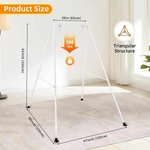 Foldable Swing Stand for Kids, Heavy-Duty Metal Swing Frame for Indoor/Outdoor, Suitable for Most Baby Toddler Swings, Easy to Assemble & Store (Swings Not Included) (Blue) in Kuwait