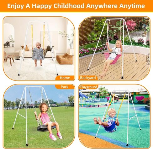 Foldable Swing Stand for Kids, Heavy-Duty Metal Swing Frame for Indoor/Outdoor, Suitable for Most Baby Toddler Swings, Easy to Assemble & Store (Swings Not Included) (Blue) in Kuwait