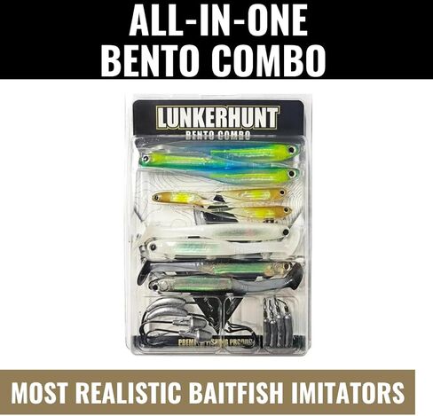 لونكرهنت | طعوم صيد السمك بينتو سويمبيت (10 عبوات) مع أدوات الرقص وEWG وخطافات إسقاط الطلقات | الفائزون بجوائز أسماك السباحة لصيد الأسماك | طعوم بلاستيكية طرية | طعوم السباحة الذيل in Kuwait