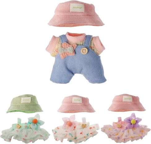 ملابس لـ Labubu ، مجموعة تنورة لدموبو دمية ، 2 قطعة مجموعة قبعة تنورة ، فستان لطيف الأزياء اللطيفة لإكسسوارات لابوبو دمى (لا دمية) (الوردي) in Kuwait