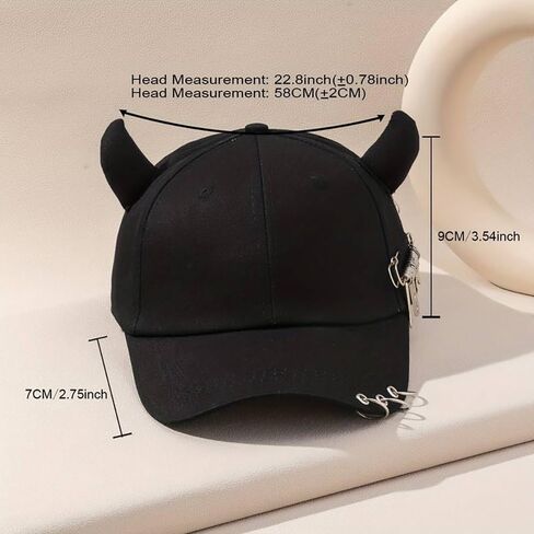 سلسلة البيسبول الشرير CCAP مع حلقات ثقب ولهجات معدنية ، قبعة الشارع القوطية للرجال والنساء in Kuwait