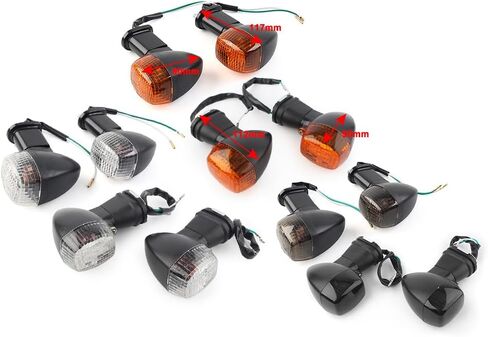 FSFY Front Rear Turn Signals Indicator Light for Kawasaki Ninja ZX12R ZX9R ZX7R ZX6R,Amber in Saudi Arabia