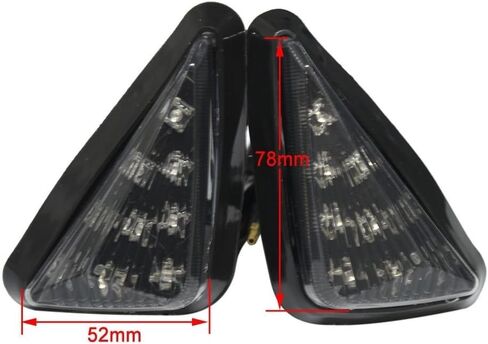 Smoke Triangle Flush LED Motorcycle Turn Signals Blinkers Indicator Lights in Saudi Arabia