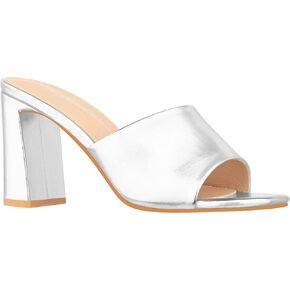 كعب الكعب للنساء المريضة أحادية الحزام مربعة اصبع القدم الصندل على بغل - ديمي in Kuwait