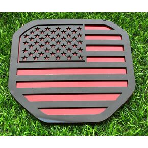 New Custom American Flag Rear Tailgate Emblem Badge Compatible with Ram 1500 2500 3500 2019-2021 USA American Flag (Glossy Black) in Saudi Arabia