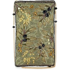 Mary Frances Olive Branch Crossbody Crossbody Bag Clutch مع ورقة وتصميم أزهار ، أخضر in Kuwait