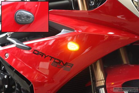 أضواء إشارة الدوران الأمامية المسطحة LED لعام 2013-2017 Triumph Daytona 675 675r 2020+ Moto2 765 in Saudi Arabia