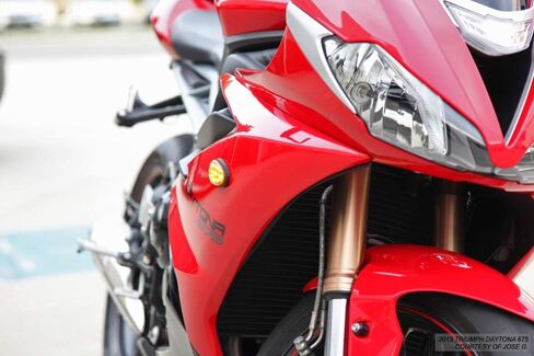 أضواء إشارة الدوران الأمامية المسطحة LED لعام 2013-2017 Triumph Daytona 675 675r 2020+ Moto2 765 in Saudi Arabia