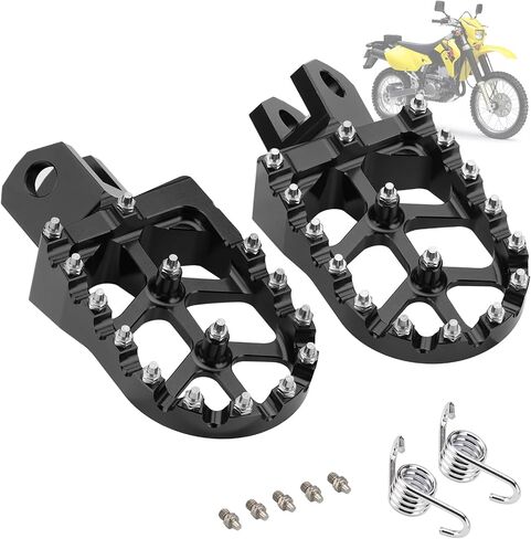 Motorcycle CNC Rest Pedal Foot Pegs Dirt Bike Footpegs for DRZ400S 2000-2022/DRZ400SM 2005-2020/DRZ400E 2000-2007/DRZ400 2000-2004/RM125 RM250 RM250Z RMX250,Gold in Saudi Arabia