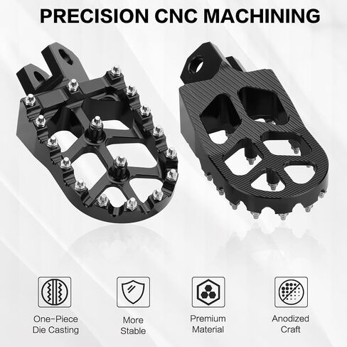 Motorcycle CNC Rest Pedal Foot Pegs Dirt Bike Footpegs for DRZ400S 2000-2022/DRZ400SM 2005-2020/DRZ400E 2000-2007/DRZ400 2000-2004/RM125 RM250 RM250Z RMX250,Gold in Saudi Arabia