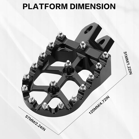 Motorcycle CNC Rest Pedal Foot Pegs Dirt Bike Footpegs for DRZ400S 2000-2022/DRZ400SM 2005-2020/DRZ400E 2000-2007/DRZ400 2000-2004/RM125 RM250 RM250Z RMX250,Gold in Saudi Arabia