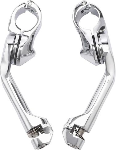 TCMT Chrome Foot Pets Foot Rest Mounting P-Clamp Footpeg Footsrest مجموعة نوبات لهارلي ديفيدسون 1 1/4 "(32 مم) قضبان الطرق السريعة in Saudi Arabia