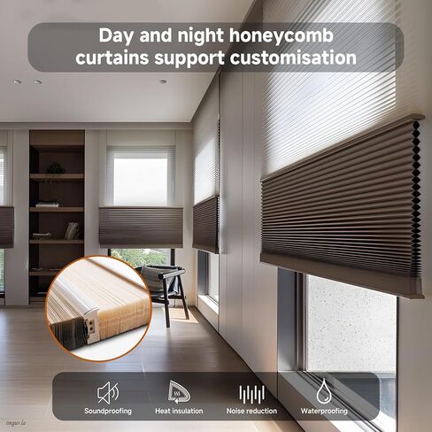 No Drill No Tools Cellular Shades Top Down Bottom Up Honeycomb Blinds Blackout Cordless Window Blinds Easy to Install Cellular Shade for Windows,Custom Color,Custom Size in Saudi Arabia