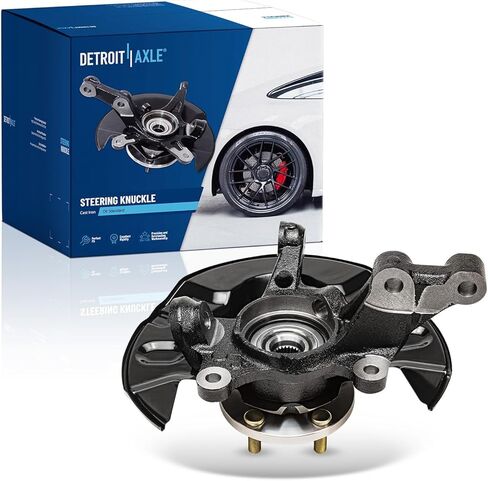 Detroit Axle - Front Steering Knuckle & Wheel Bearing Hub for Toyota 03-08 Corolla, Steering Knuckle & Wheel Hub Bearing 2003 2004 2005 2006 2007 2008 Replacement in Saudi Arabia