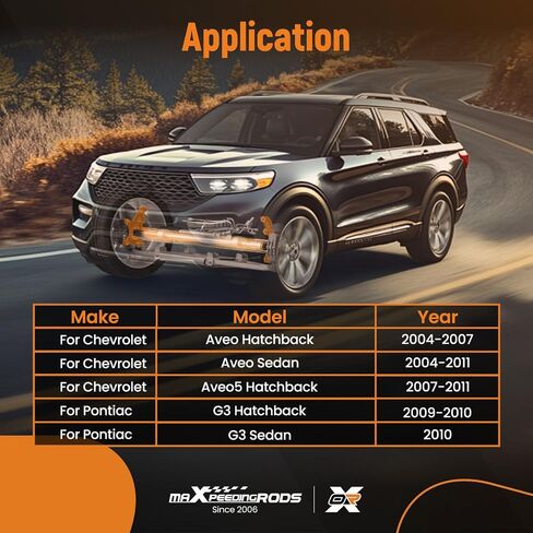 MaxPeedingrods توجيه عجلة مفصل التوجيه مجموعة من شيفروليه أفيو 2004-2011 ، AVEO5 2007-2011 ، بونتياك G3 2009-2010 L4 1.6L سائق وجانب الركاب 96535190 9653519191 in Kuwait