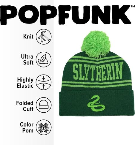 Popfunk Official Harry Potter Houses Adult Knit Beanie with Cuff and Pom - Unisex for Men and Women in Saudi Arabia