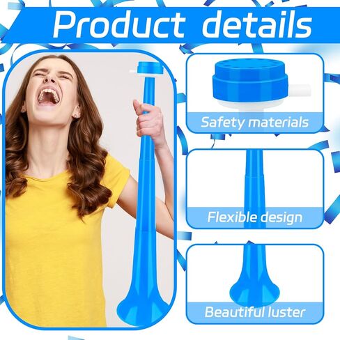 Independence Day 24 Inch Collapsible Horn Vuvuzela Trumpet Horn Blow Horns for 4th of July Independence Day Supplies in Kuwait