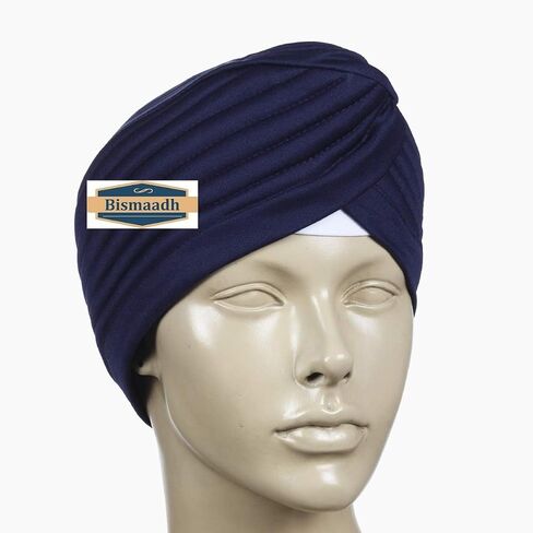 BISMAADH Instant Readymade Turban Head Wrap Lightweight Cap Headwear Sikh Pagri in Saudi Arabia