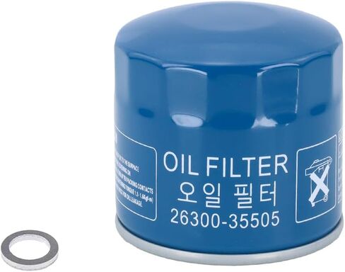 Kefly 26300-35505 Engine Oil Filters Fits for Hyundai Elantra Tucson Santa Fe Kia Sportage Forte Seltos, with Drain Plug Gasket (2 PCS) in Saudi Arabia