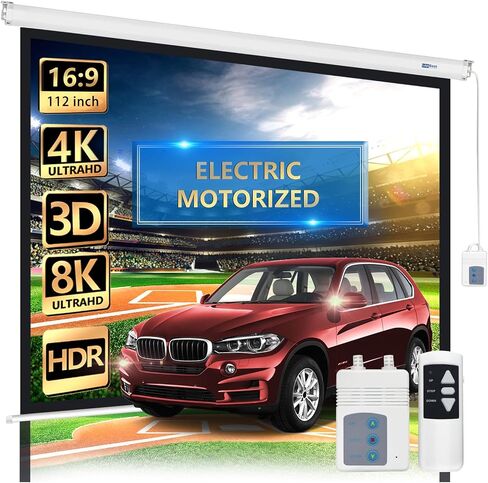 112" Motorized Projector Screen - Indoor and Outdoor Movies Screen 112 inch Electric 16:9 in Saudi Arabia