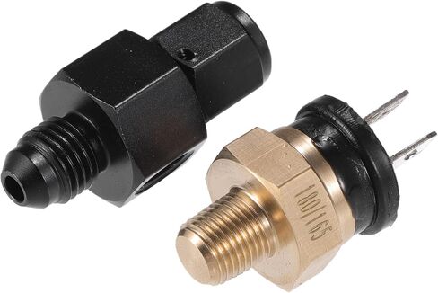 uxcell 1 Set Auto Engine Temperature Cooling Fan Switch Fitting Adapter 8AN 180'F On-165'F Off in Saudi Arabia