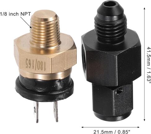 uxcell 1 Set Auto Engine Temperature Cooling Fan Switch Fitting Adapter 8AN 180'F On-165'F Off in Saudi Arabia