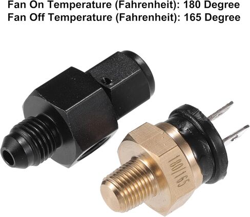 uxcell 1 Set Auto Engine Temperature Cooling Fan Switch Fitting Adapter 8AN 180'F On-165'F Off in Saudi Arabia