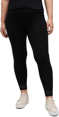ellos Plus Size Scallop Lace Hem Leggings in Kuwait