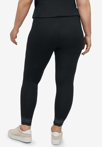 ellos Plus Size Scallop Lace Hem Leggings in Kuwait